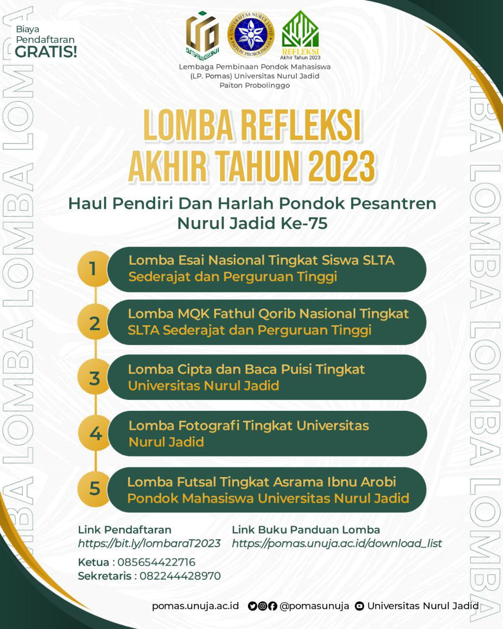 sambut-harlah-ponpes-nurul-jadid-ke-75-pomas-unuja-gelar-lomba-tingkat-nasional-dan-lokal